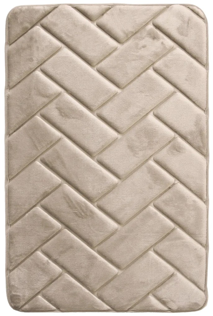 BO-MA koberce Protišmyková kúpeľňová predložka 3D 7288 beige - 50x80 cm