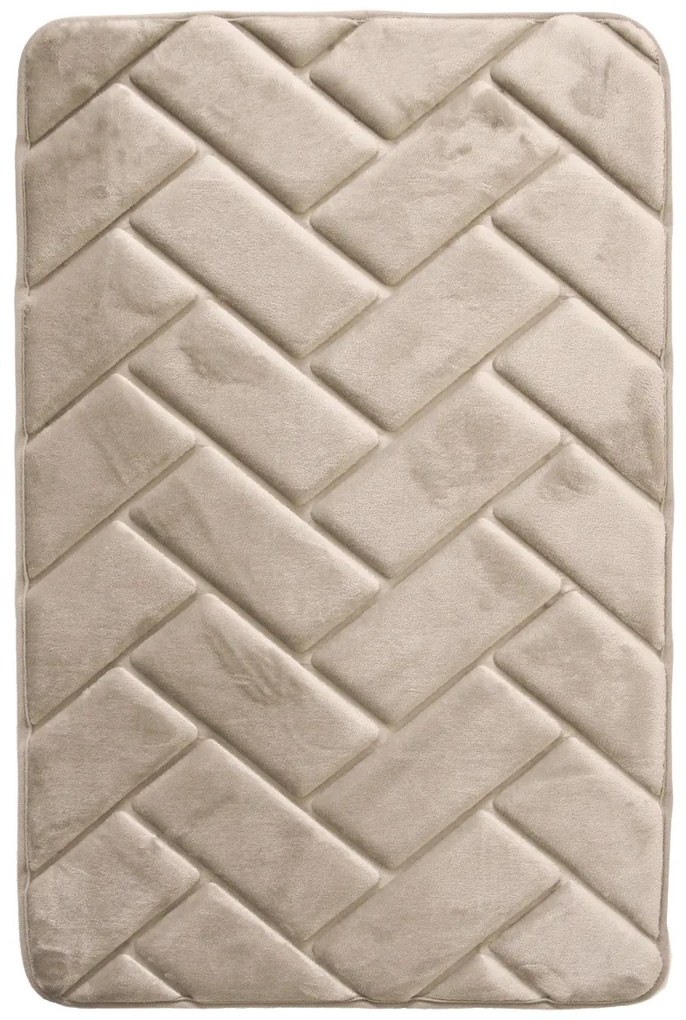 Protišmyková kúpeľňová predložka 3D 7288 beige, 50x40, béžová, kúpeľňa, BO-MA