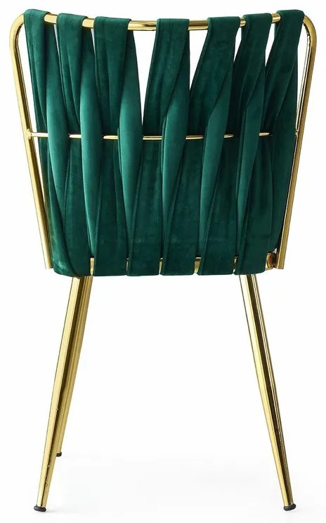 Sada jedálenských stoličiek Kusakli Green andGold, 4 ks, 4 ks