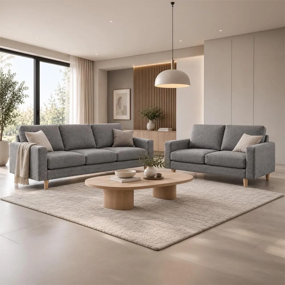 Set pohoviek Avenberg LORENA 3+2 sivá