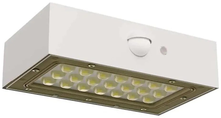 LED Solárny reflektor so senzorom pohybu LED/3,7V 1200mAh 4000K IP65 biela