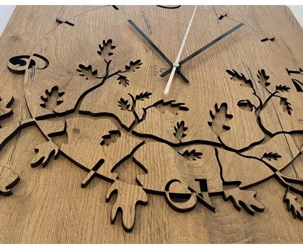 Li-Go 5499/DUB2 - Nástenné hodiny 1xAA 40x40 cm dub