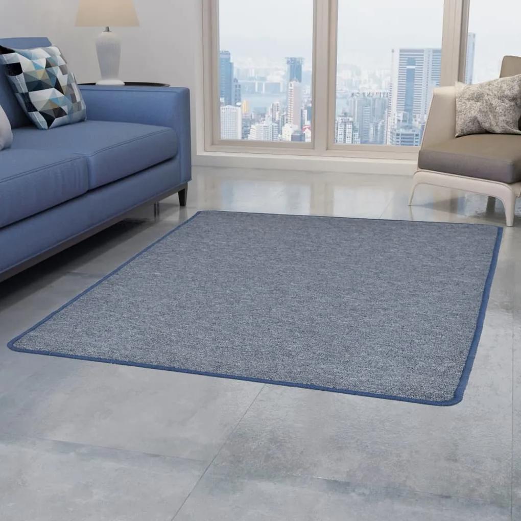 vidaXL Všívaný koberec, 190x290 cm, modrý