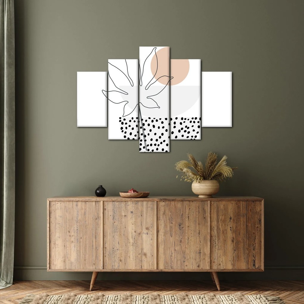 Obraz - Line art kvety N⁰3 (150x105 cm)