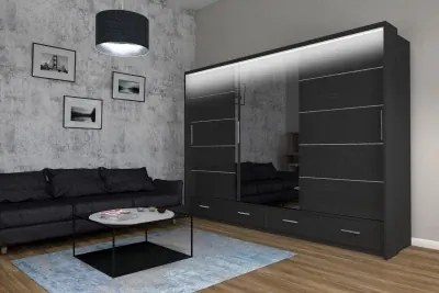 Šatníková skriňa Multi 250, sivá