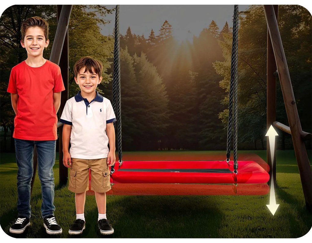 Hojdačka Bocianie hniezdo Obdĺžniková hojdačka Neo-Sport Swingo 110 x 70 cm
