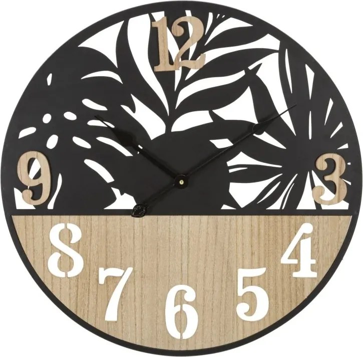 Nástenné hodiny Palm 60 cm hnedé/čierne
