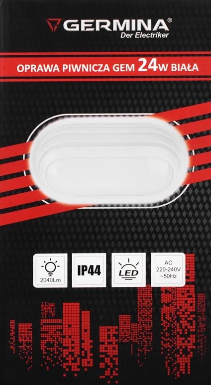Germina Prisadené stropné LED svietidlo biele 24W - IP44 - neutrálna farba