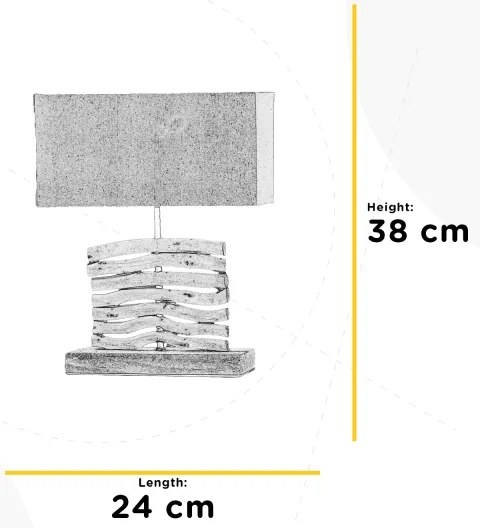 ONLI - Stolná lampa MARICA 1xE27/22W/230V béžová 38 cm