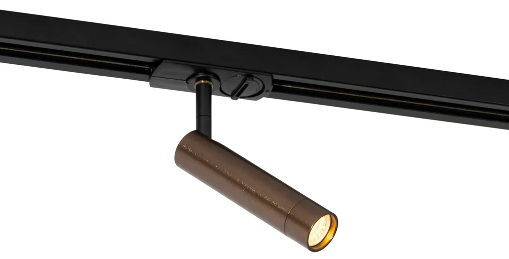 Moderný bodový reflektor tmavo bronzový pre 1-fázový koľajnicový systém - Iconic Ivy