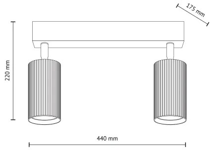 Bodové svietidlo TUNE 2xGU10/10W/230V čierna/hnedá