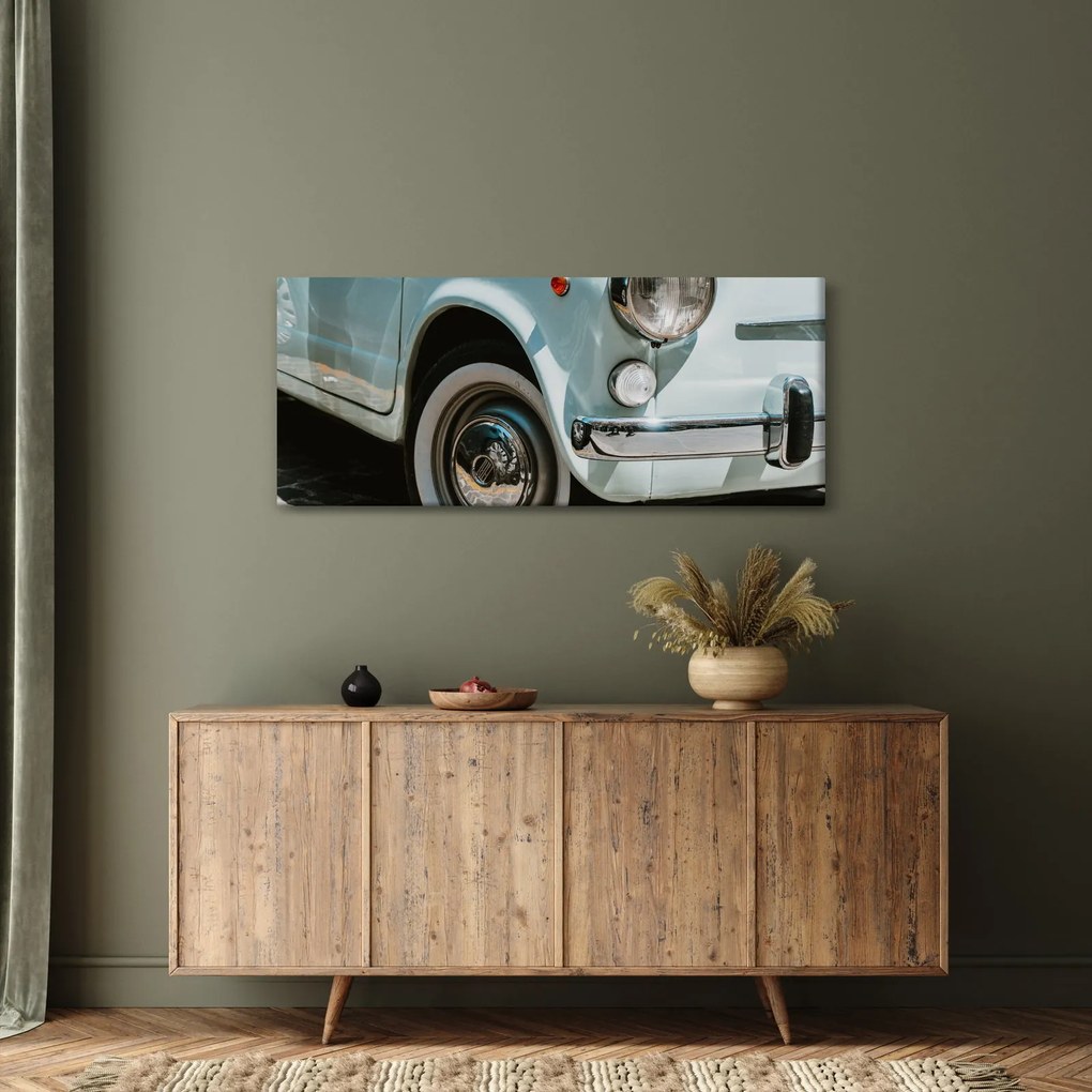 Obraz - Retro auto Fiat (120x50 cm)