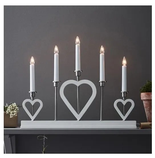 Markslöjd 705830 - Vianočný svietnik MELISSA 5xE10/3W/230V biela