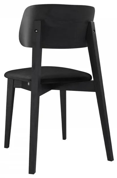 Čalúnená jedálenská stolička KT63/C, Dostupné poťahy: Magic Velvet 2250, Farby: czarny