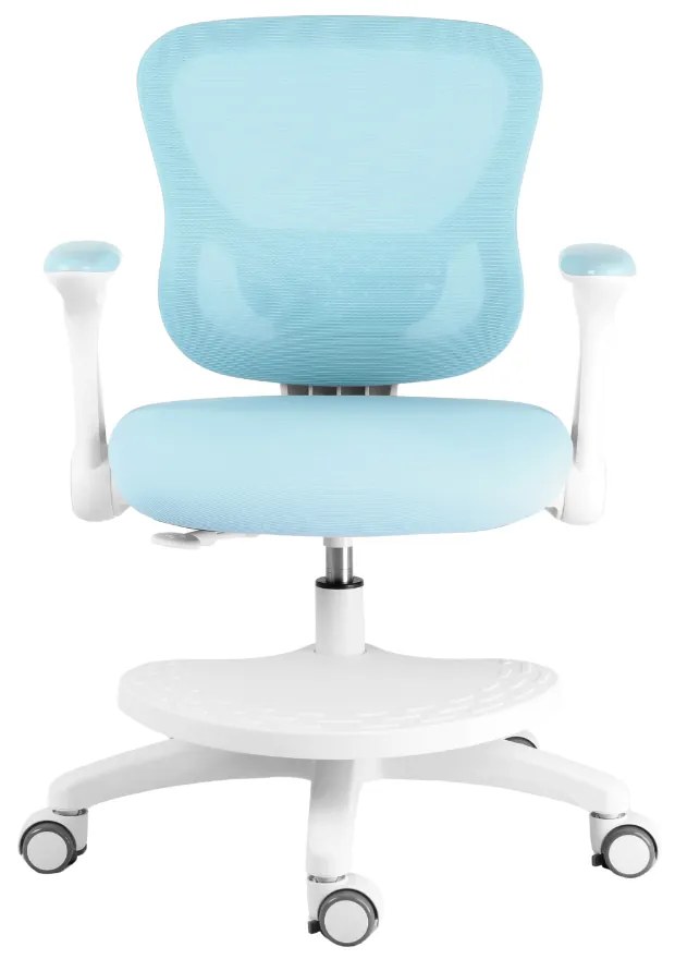 Detská rastúca stolička Neoseat JUNI 007 — látka, prateľný poťah, modrá