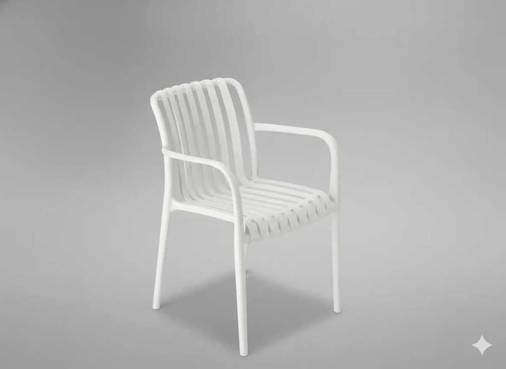 Garden Line ZÁHRADNÁ STOLIČKA 45,5 x 57 x 45 / 81 CM BIELA