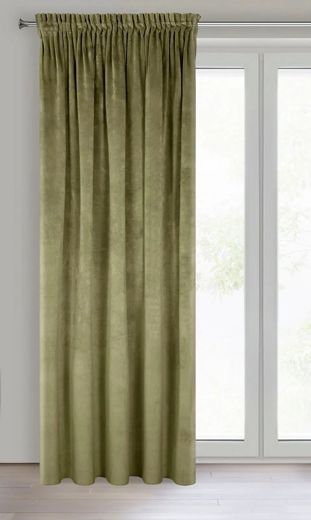 ZATEMŇOVACÍ ZÁVES NA PÁSKE VILLA 140X270 CM OLIVOVÁ