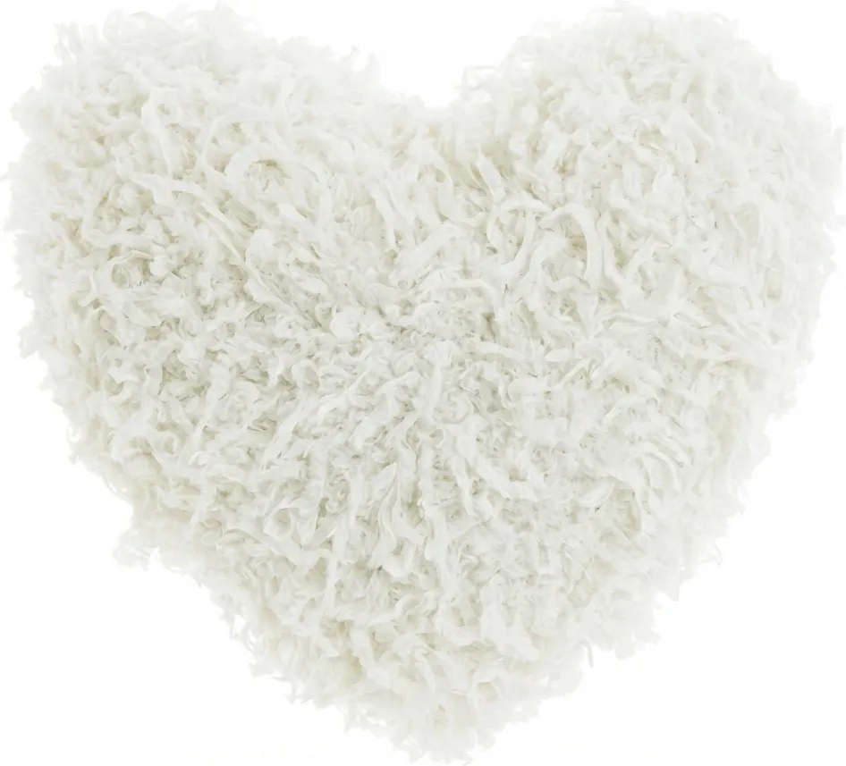Dekoratívny vankúšik ROMEO HEART 45x45 cm, biely