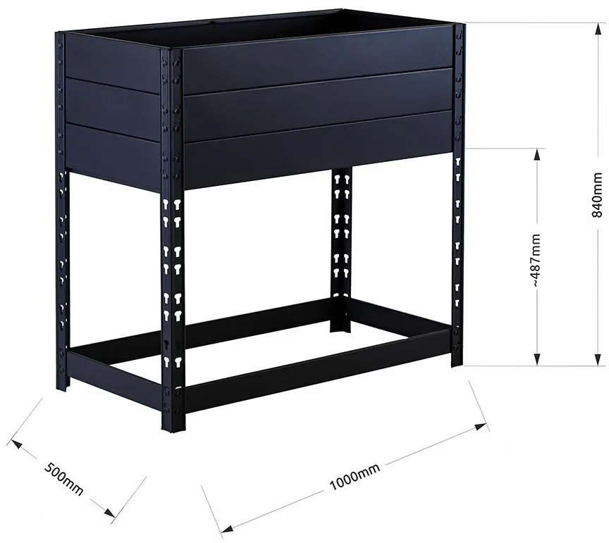 Trestles Vyvýšený záhon Lift - antracit ZAI2-7016