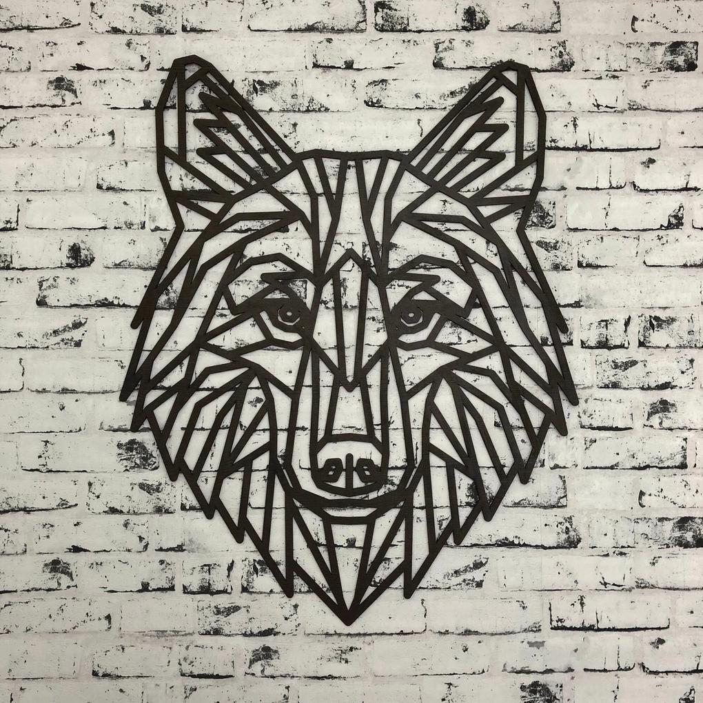 DUBLEZ | Obraz z dreva - Polygonálny vlk