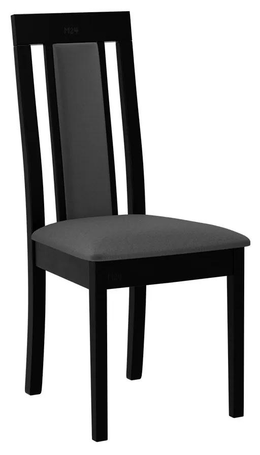 Čalúnená jedálenská stolička Heven XI, Morenie: čierny, Poťahové látky: Hygge D91