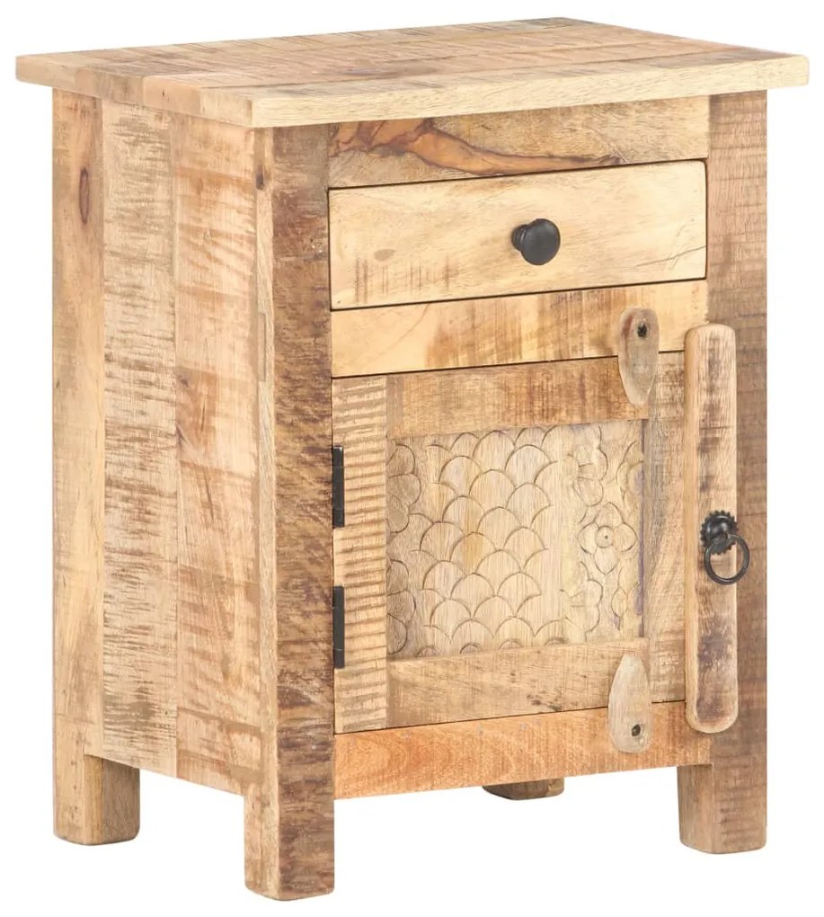 Nočný stolík 40x30x50 cm surové mangovníkové drevo