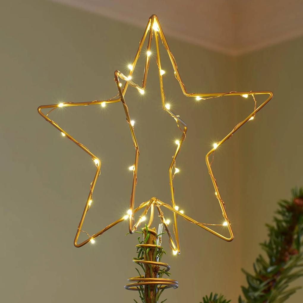 Dekoračná LED lampa Christmas Top, zlatá