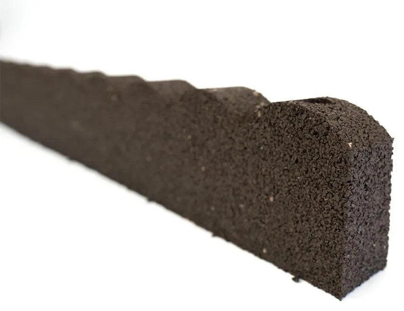 Záhradná obruba Scalloped hnedá 120 cm, gumová (vrátane klincov) MHEU5000001