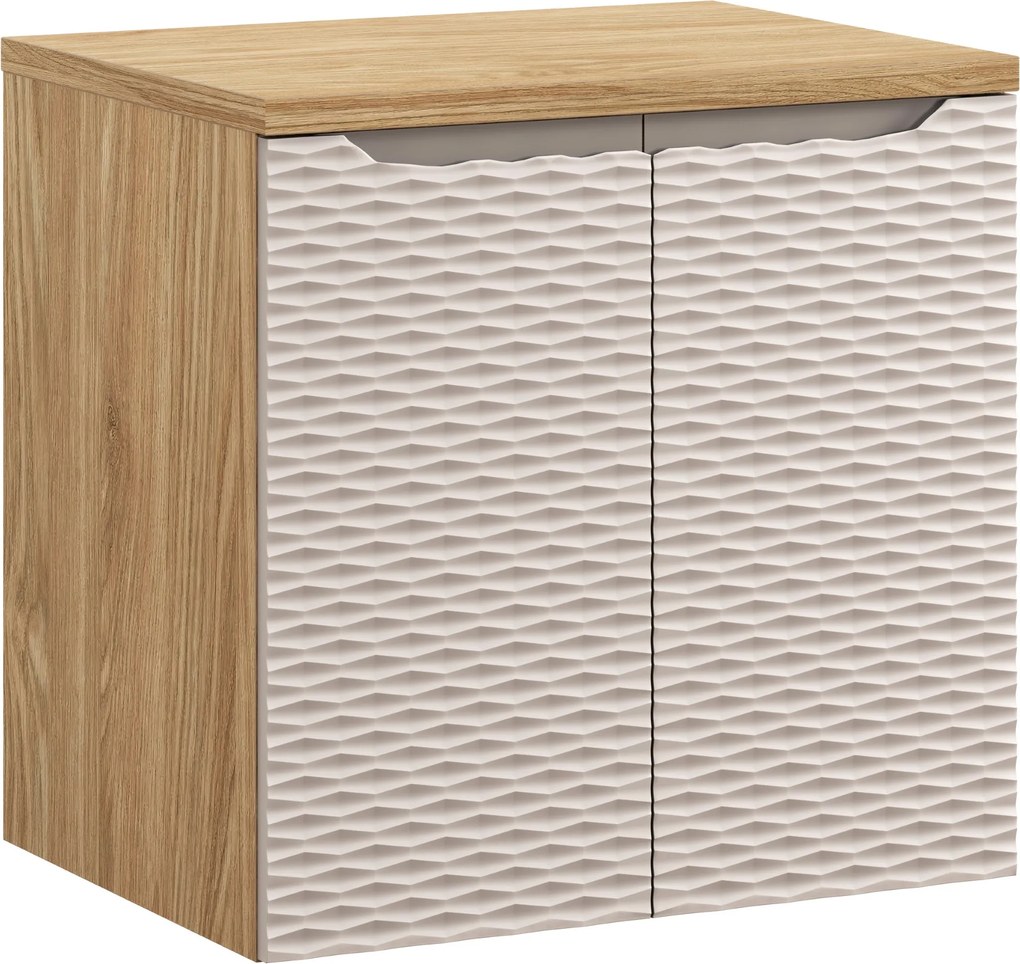 Comad Kúpeľňová skrinka pod doskové umývadlo Ocean Beige 60 béžová/dub olejovaný