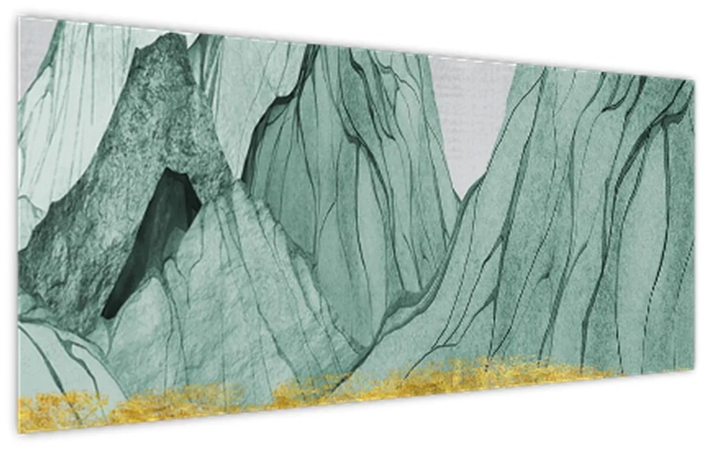 Obraz - Smaragdové hory N⁰1 (120x50 cm)