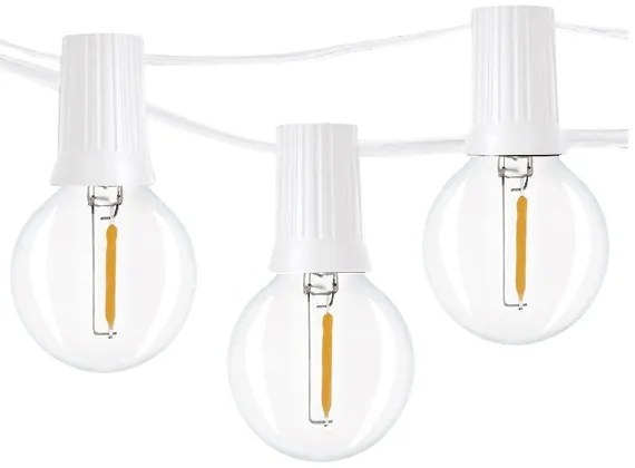 Brilagi - LED Vonkajší dekoračný reťaz GIRLANDA 25xE12 20m biela IP44 teplá biela