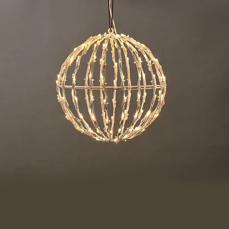 ACA Lighting LED vianočné 3D guľa, priemer 20 cm, 100 LED, 230V, IP44