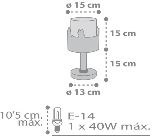 Dalber 61271 - Detská lampička LOVING DEER 1xE14/40W/230V
