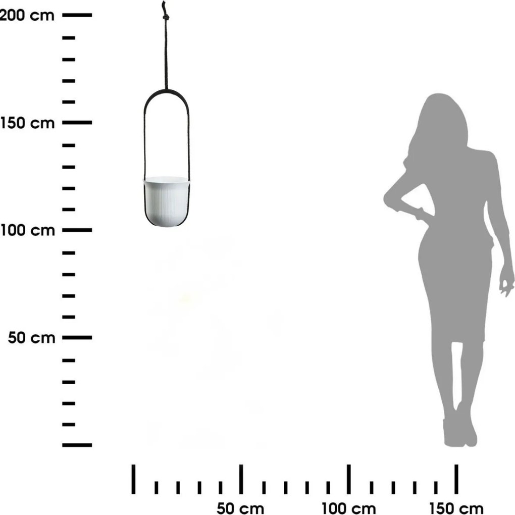 Závesný kvetináč AERA HANG 17,9 cm biely