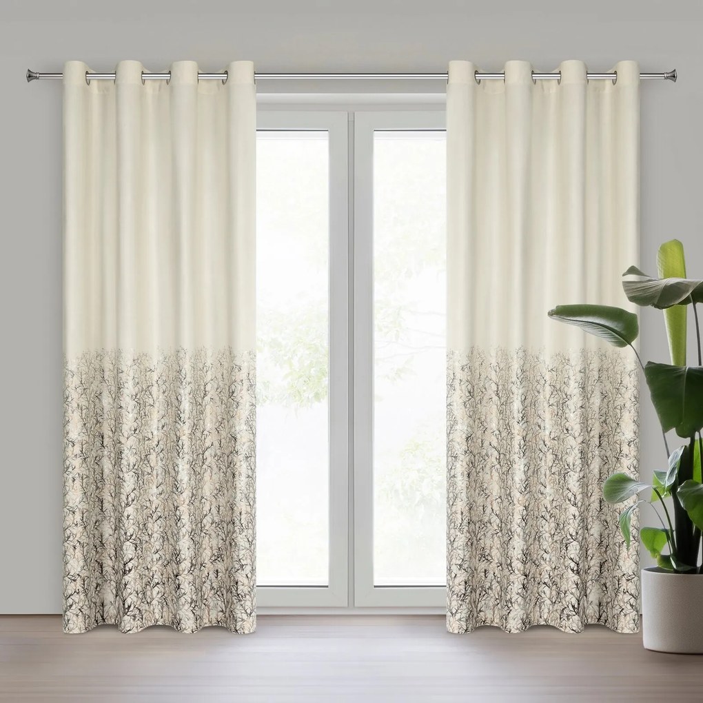 ZATEMŇOVACÍ ZÁVES NA KRÚŽKOCH TORI 140X250 CM VZOROVANÁ