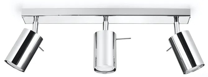 Stropné svietidlo v striebornej farbe Sollux Etna, dĺžka 45 cm