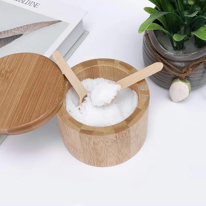 6 x Drevená naberačka na korenie, 6 ks lyžičiek do koreničiek, mini - 8 cm, buková