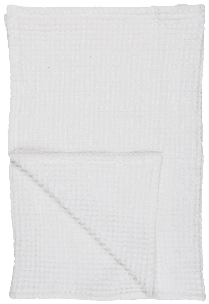 Ib Laursen Bavlnený uterák Liseleje Waffle White 50 × 100 cm
