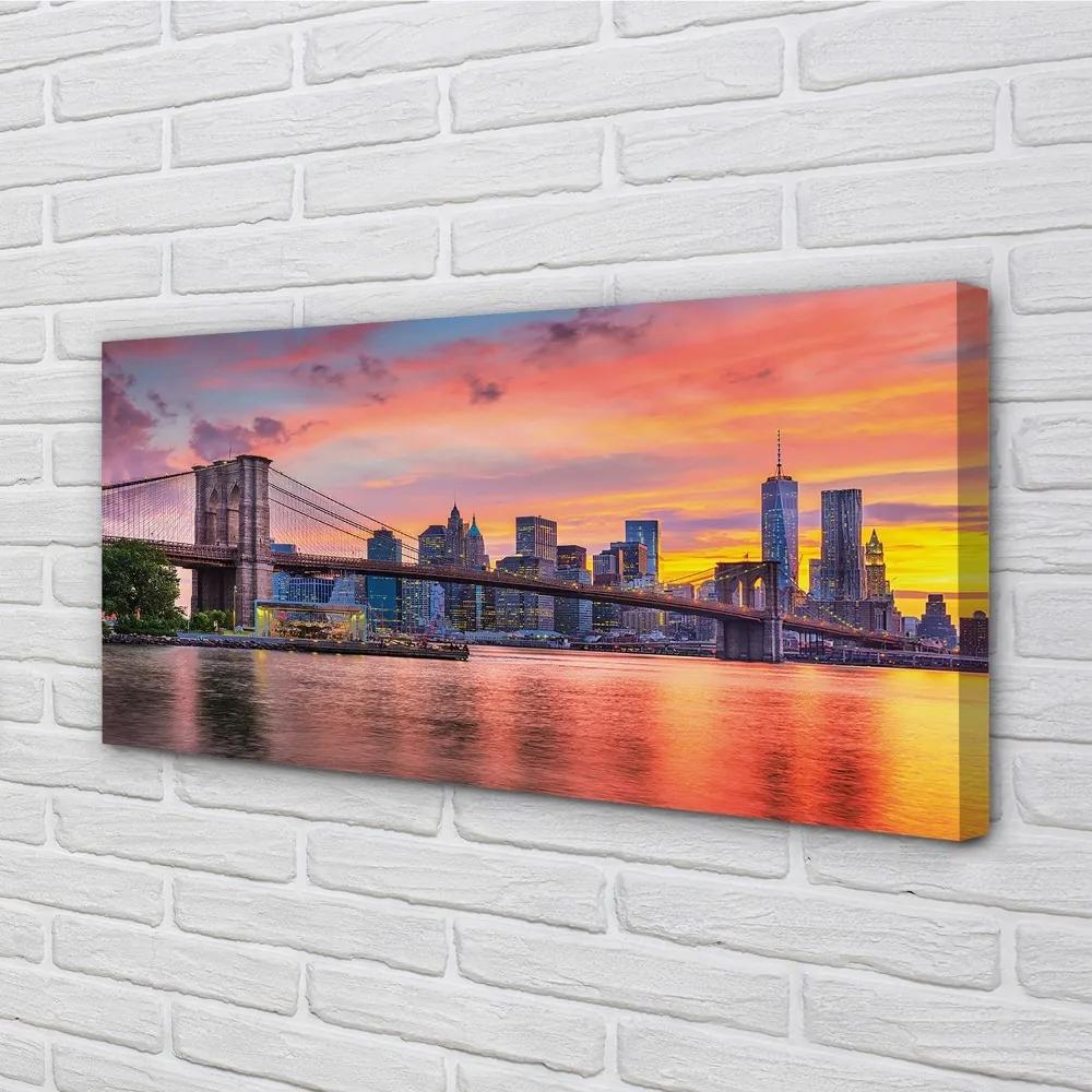 Obraz na plátne most sunrise 125x50 cm