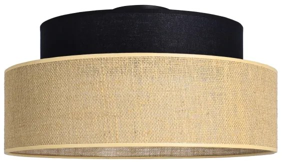 Stropné svietidlo BOHO 1xE27/60W/230V pr. 40 cm čierna/béžová