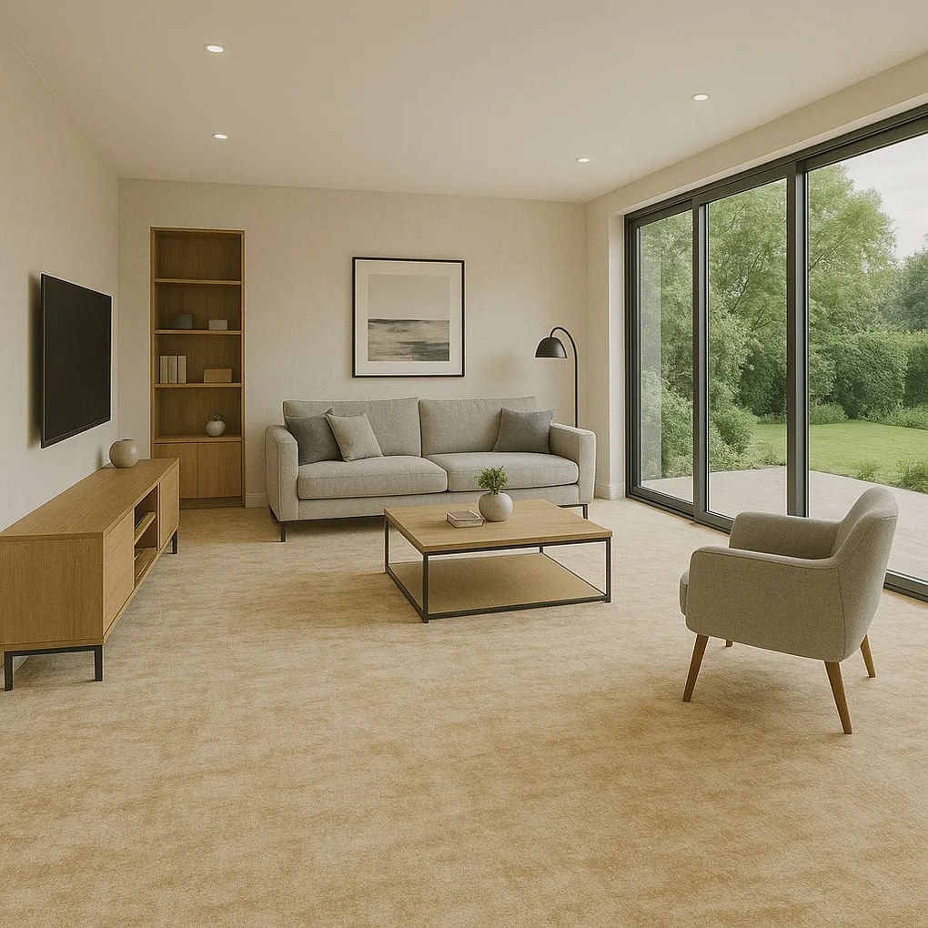 Koberec metráž Tropical 30, na mieru, šíře 4m,5m, béžová, filc, chodba / predsieň, Associated Weavers