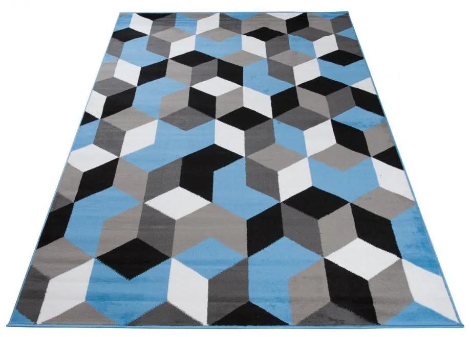 Kusový koberec PP Elma šedomodrý 120x170cm