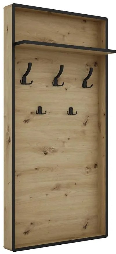 Vešiak Capannoli dub artisan/čierna