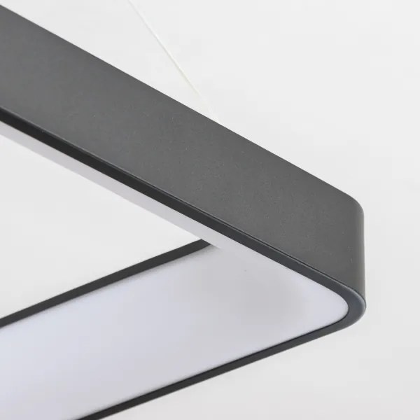 Brilagi - LED stmievateľný luster na lanku FALCON II LED/125W/230V 60x60 cm čierny + diaľkové ovládanie