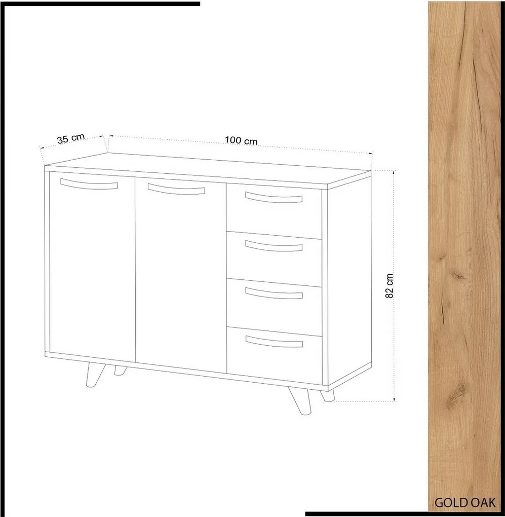 Skrinka Waga Oak and White