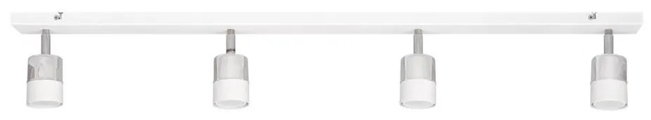 LED Bodové svietidlo TUBSSON 4xGU10/4,8W/230V biela/lesklý chróm