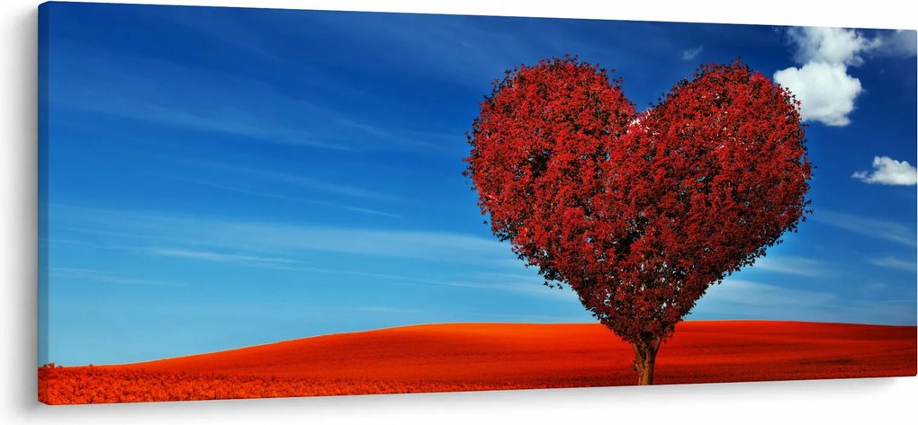Obraz - Srdce zo stromu (120x50 cm)