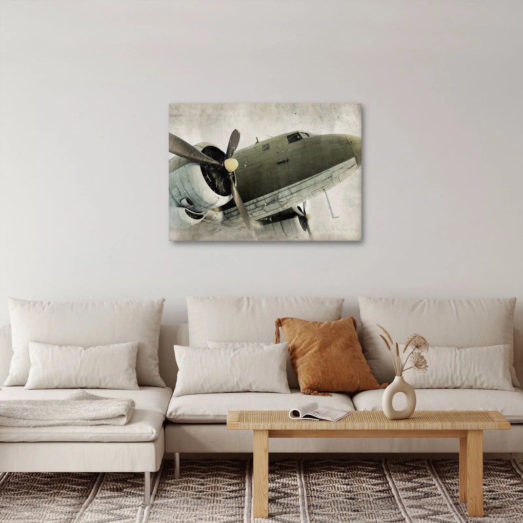 Obraz - Staré vrtuľové lietadlo (70x50 cm)
