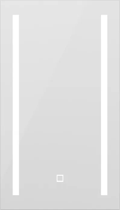 Erga Hana, zrkadlová galérka s LED osvetlením 40x70cm s integrovanou zásuvkou, biela, ERG-V05-HANA-4070-WH