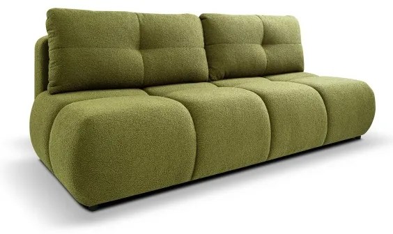 Rozkladacia trojmiestna pohovka s úložným priestorom NUORO zelená